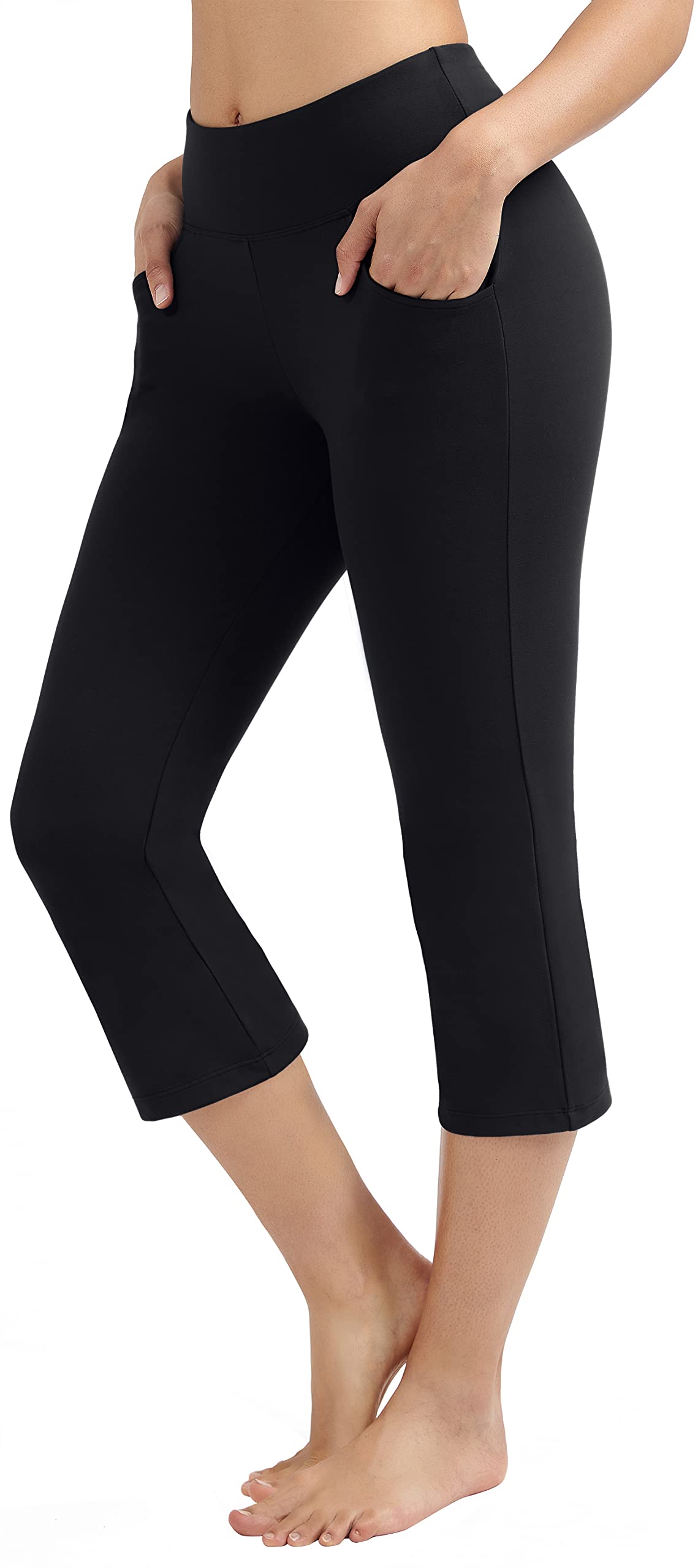 Ewedoos Women's High Waisted Bootcut Yoga Pants with Pockets - Stretchy Bootleg Workout Pants for Gym, Office & Casual Wear