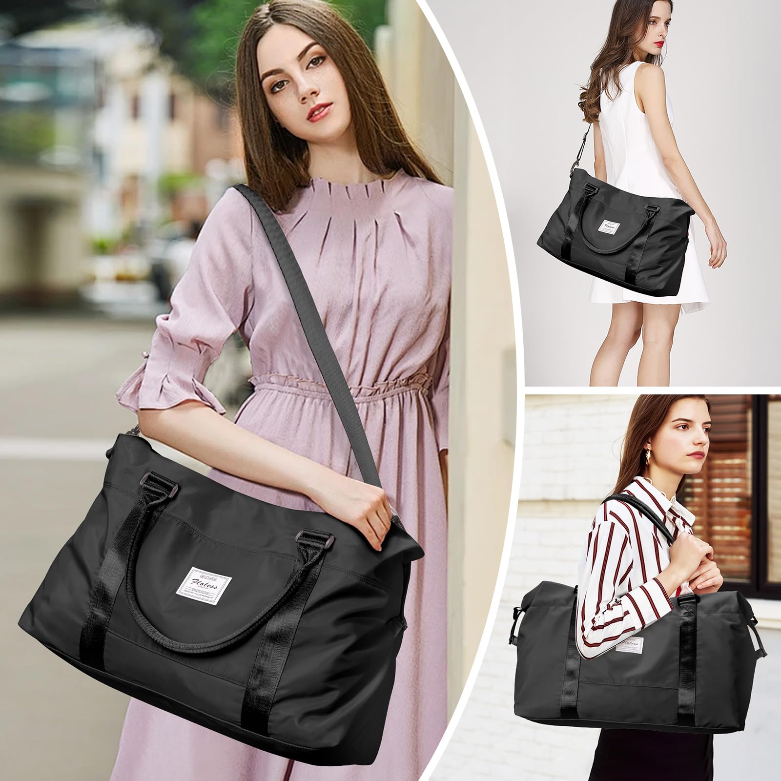 Best Travel Duffel Bag for Women - Lightweight Sports Tote Gym Bag & Shoulder Weekender Overnight Bag - Perfect for Workouts, Weekend Getaways and Business Trips
