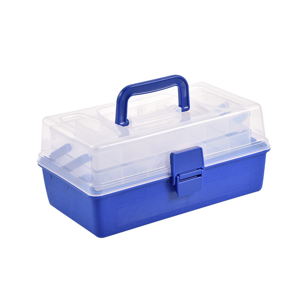 VGEBY 3-Layer Large Capacity Fishing Tackle Box - Portable Plastic Storage Organizer for Lures, Hooks & Fishing Accessories | Perfect for Freshwater, Saltwater & Ice Fishing Trips