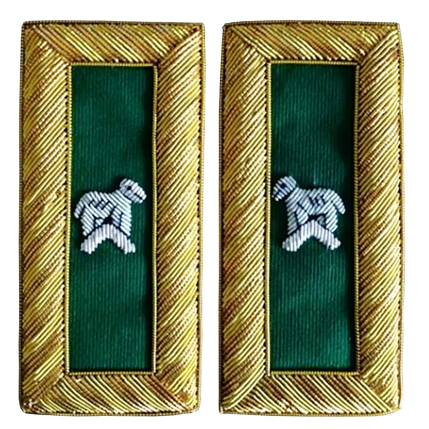 Knights Templar Shoulder Boards - Premium Bullion Embroidery for Military Uniforms & Historical Reenactments