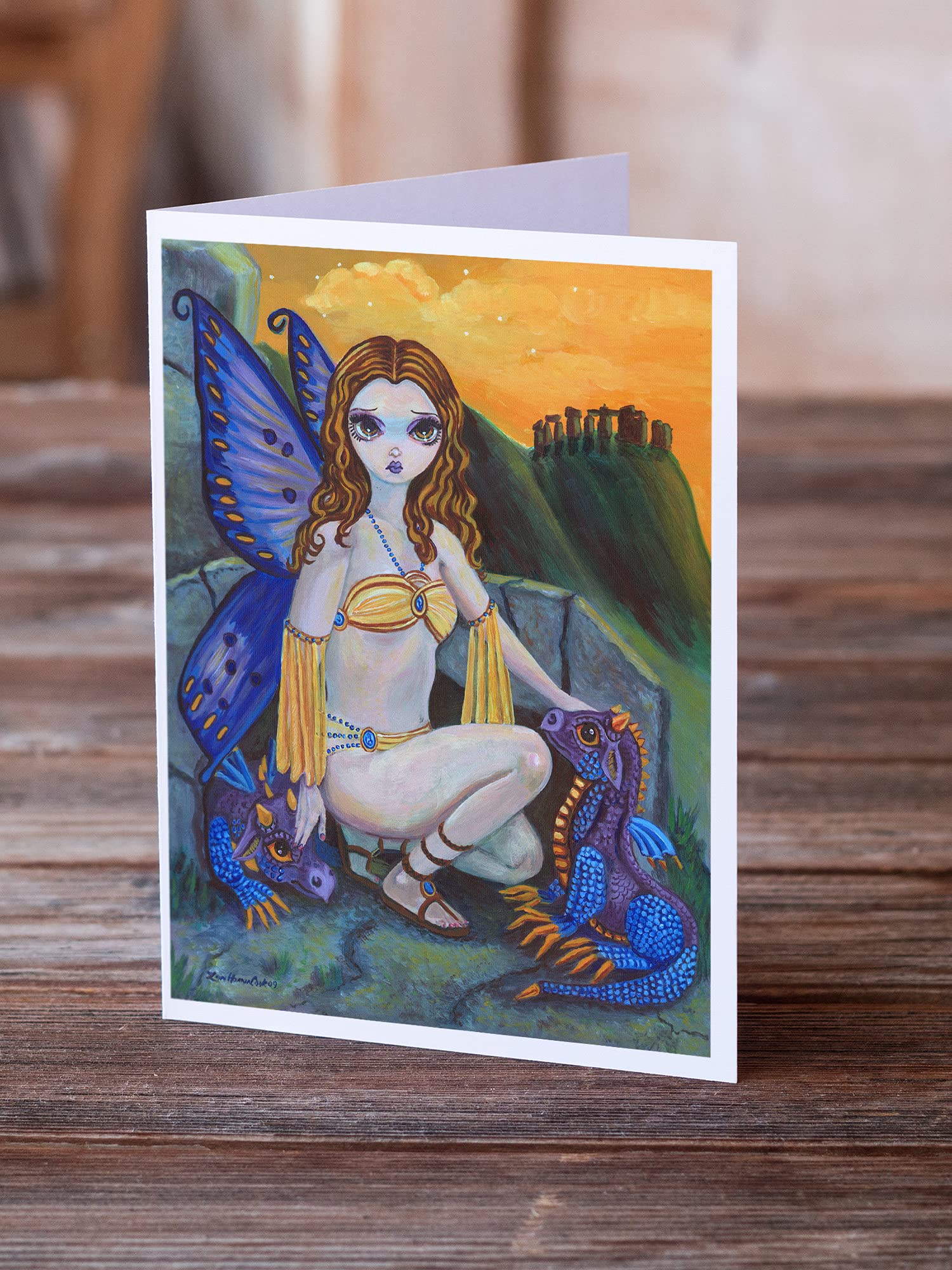 Caroline's Treasures 7374GCA7P Whimsical Fairy Foundlings Blank Greeting Cards - Pack of 8 A7 Size (5x7) Note Cards with Envelopes | Perfect for Birthday Wishes, Thank You Notes & Special Occasions