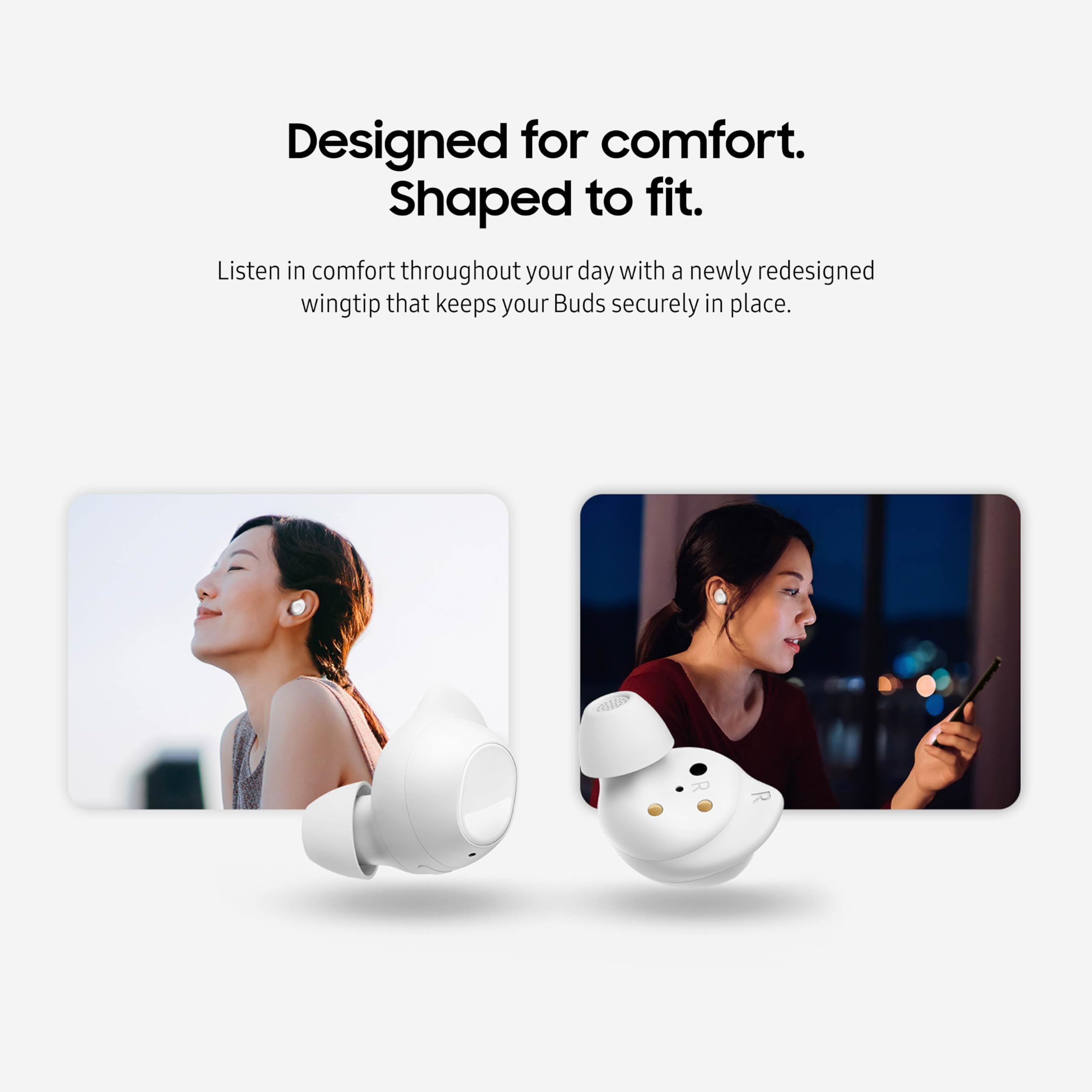 Samsung Galaxy Buds FE True Wireless Bluetooth Earbuds - Comfortable Secure Fit, Auto Switch Audio, Touch Control, Built-in Voice Assistant (White) | US Version with 1 Year Warranty | Perfect for Workouts, Commuting & Hands-Free Calls