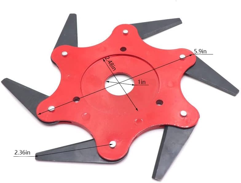 Universal 6-Blade Steel Trimmer Head Replacement - 65Mn Professional Lawn Mower Cutter with Razor Sharp Blades for Weed Eaters & String Trimmers | Perfect for Yard Maintenance, Landscaping & Garden Care