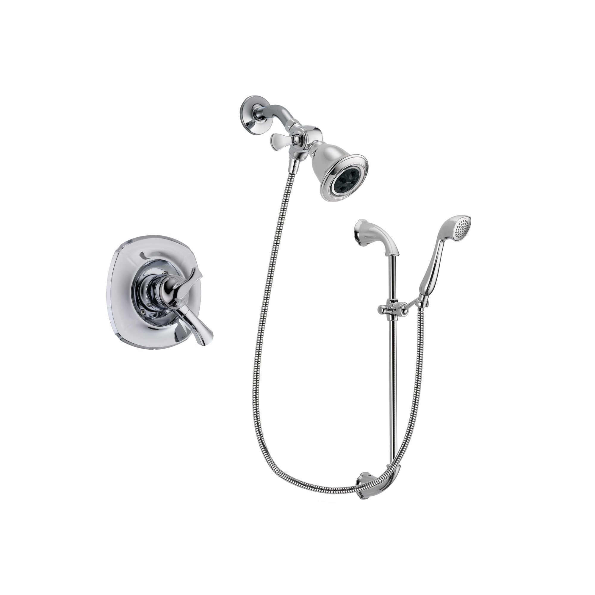 Delta Addison Chrome Shower Faucet System with Showerhead and Hand Shower DSP0896V - Perfect for Bathroom Renovation and Modern Home Upgrade