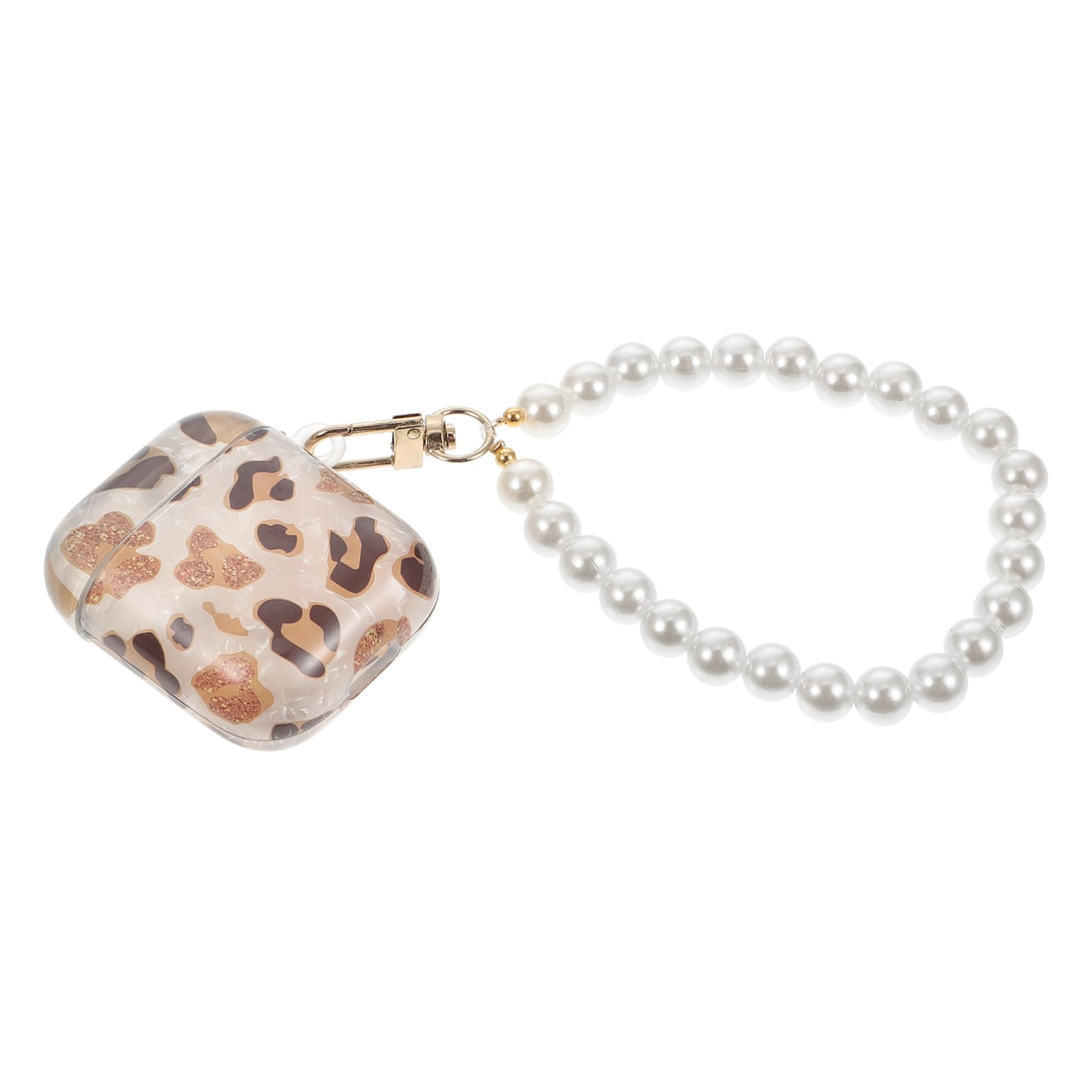 Hoement Genuine Leather Headphone Case - Leopard Print Design, Compact & Durable Earphone Cover - Perfect Gift for Friends, Travel & Daily Use