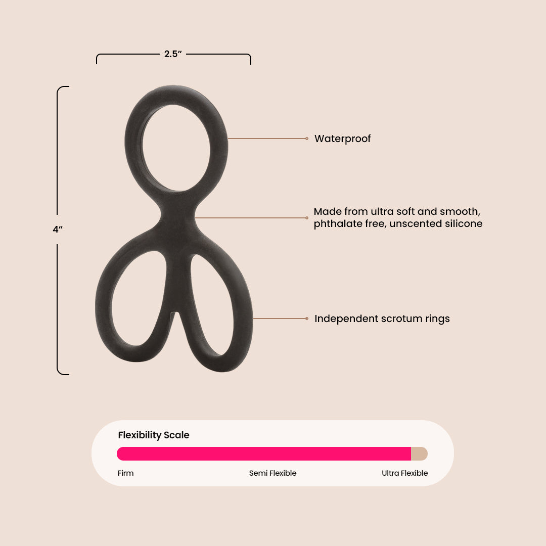 CalExotics Silicone Ball Spreader - Adjustable Penis and Testicle Ring for Enhanced Pleasure | Perfect for Couples Play, BDSM, and Sensual Massage