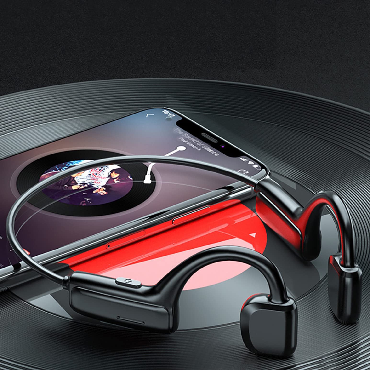 BZPIZ Bluetooth 5.0 Wireless Bone Conduction Headphones - Stereo Sound, WiFi Connectivity, Sports & Running Earphones for Gym, Cycling & Outdoor Activities