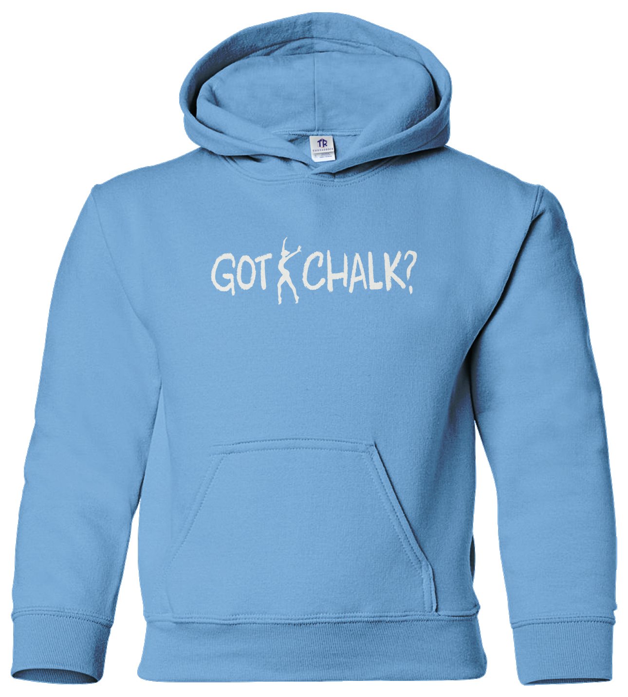 Threadrock Big Girls' Got Chalk Gymnastics Hoodie - Youth Pullover Sweatshirt for Gymnastics Practice, Cheerleading & Casual Wear