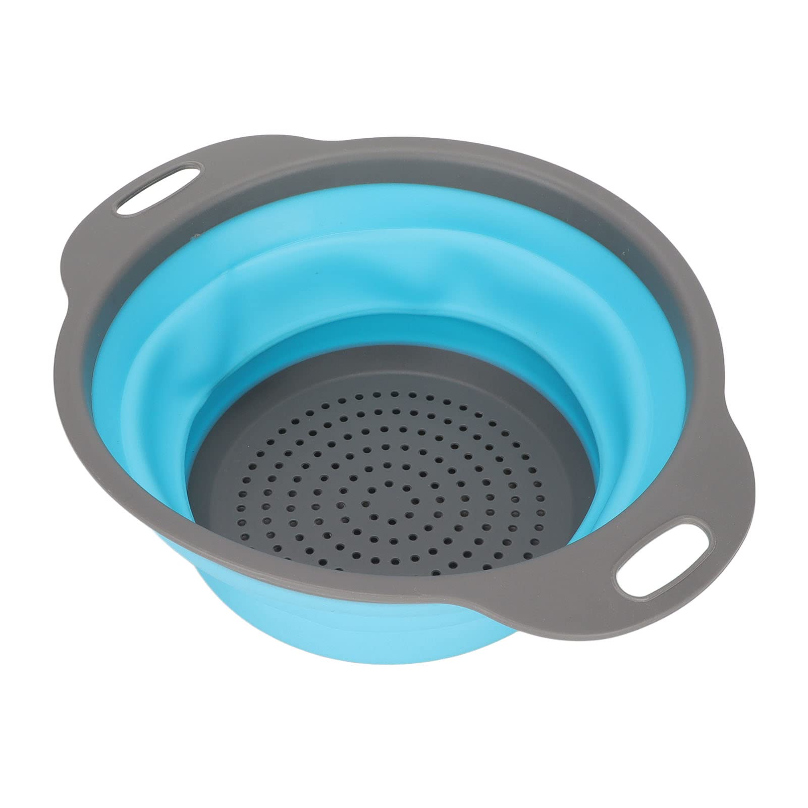 Collapsible Kitchen Drain Basket with Comfortable Handle - Perfect for Washing Fruits and Vegetables - Ideal for Meal Prep, Salad Making, and Healthy Cooking