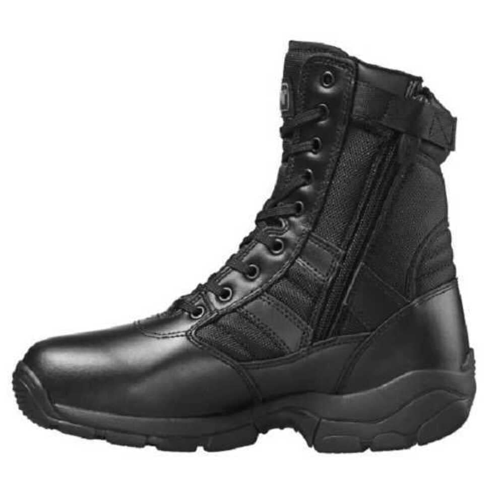 Magnum Men's Panther 8.0 Side Zip Tactical Boots - Black | Waterproof Work Boots for Law Enforcement, Military & Outdoor Activities | Comfortable & Durable Safety Footwear for Hiking, Construction & Security Work