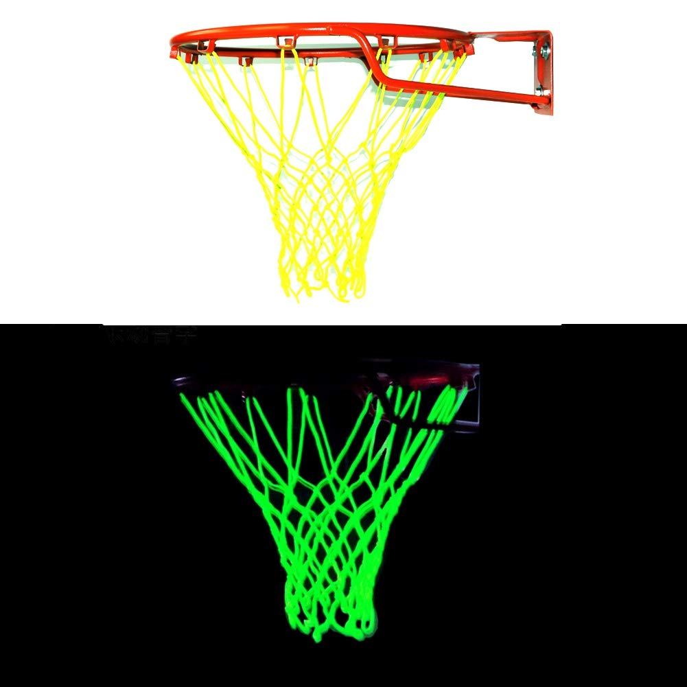 **Glow-in-the-Dark Basketball Net - Heavy Duty Replacement Net with LED Lights for Outdoor Shooting Practice | Portable Sports Accessories for Night Games & Backyard Training**