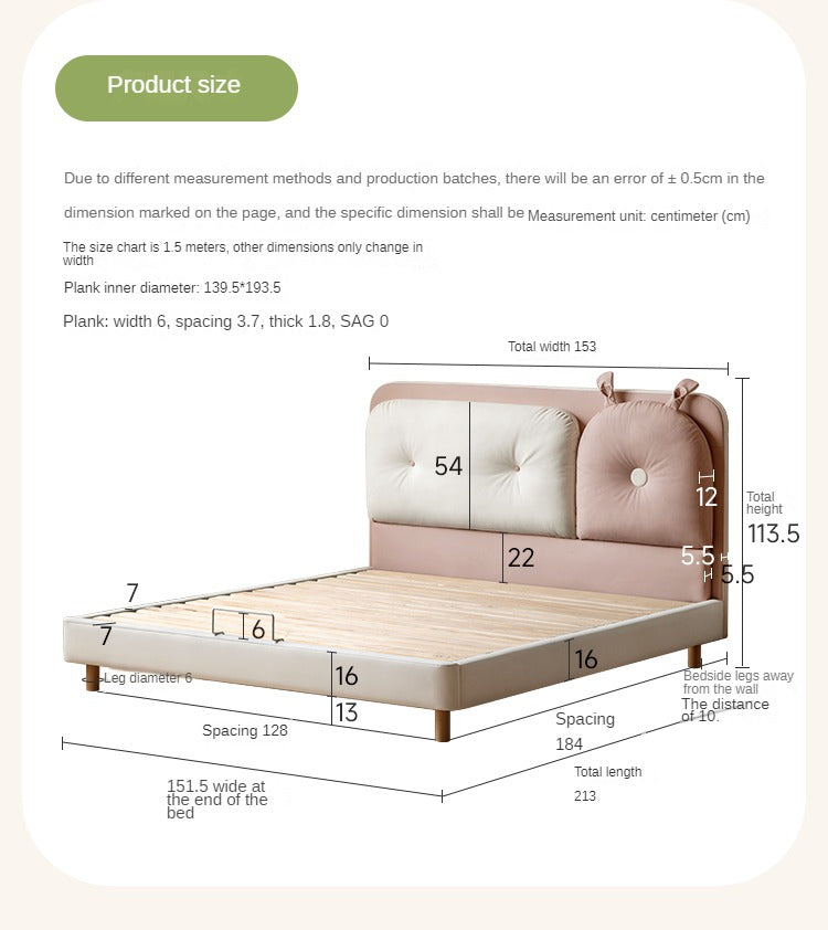 Organic Soft Leather Kids Rabbit Bed - Cozy & Safe for Baby's Nursery, Toddler Room, or Playtime Comfort
