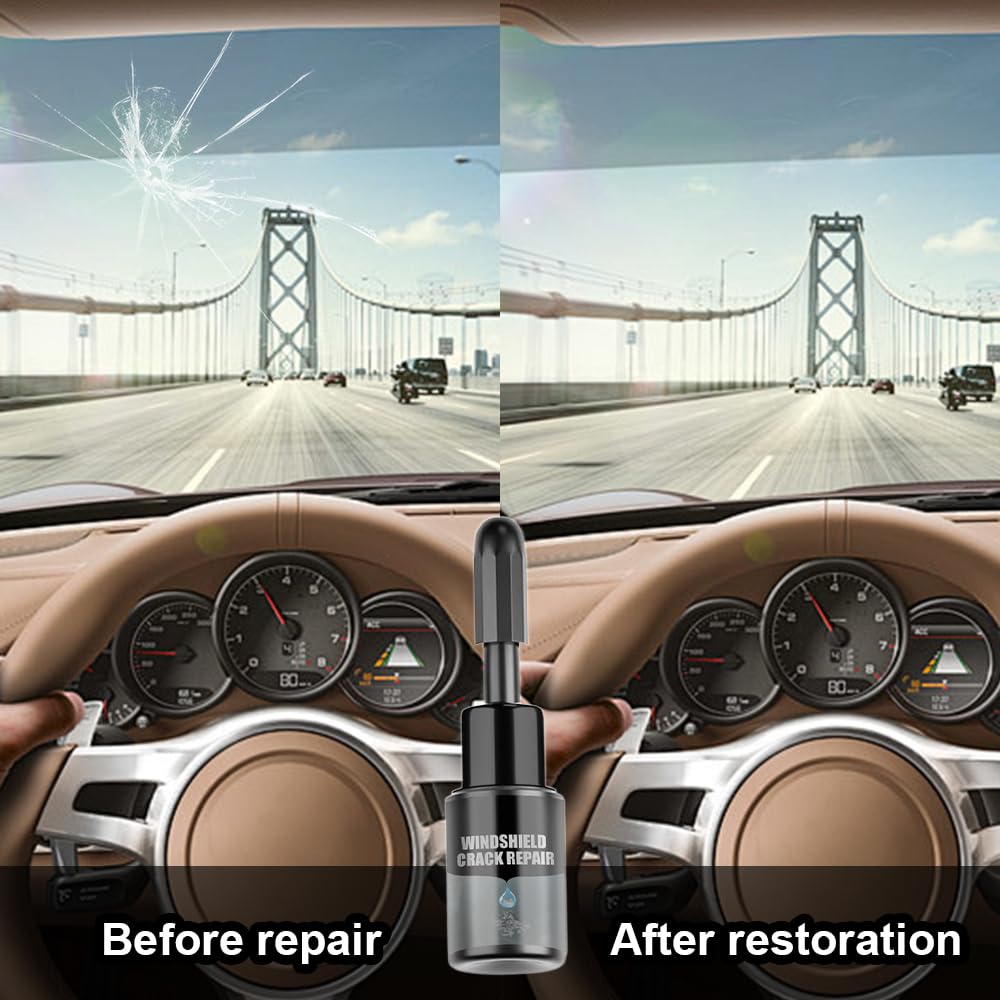 Car Windshield Crack Repair Kit – 2 Set, Multifunctional Glass Repair Fluid for Fixing Chips & Cracks, Automotive Windscreen Tool – Perfect for DIY Windshield Repair at Home or On-the-Go