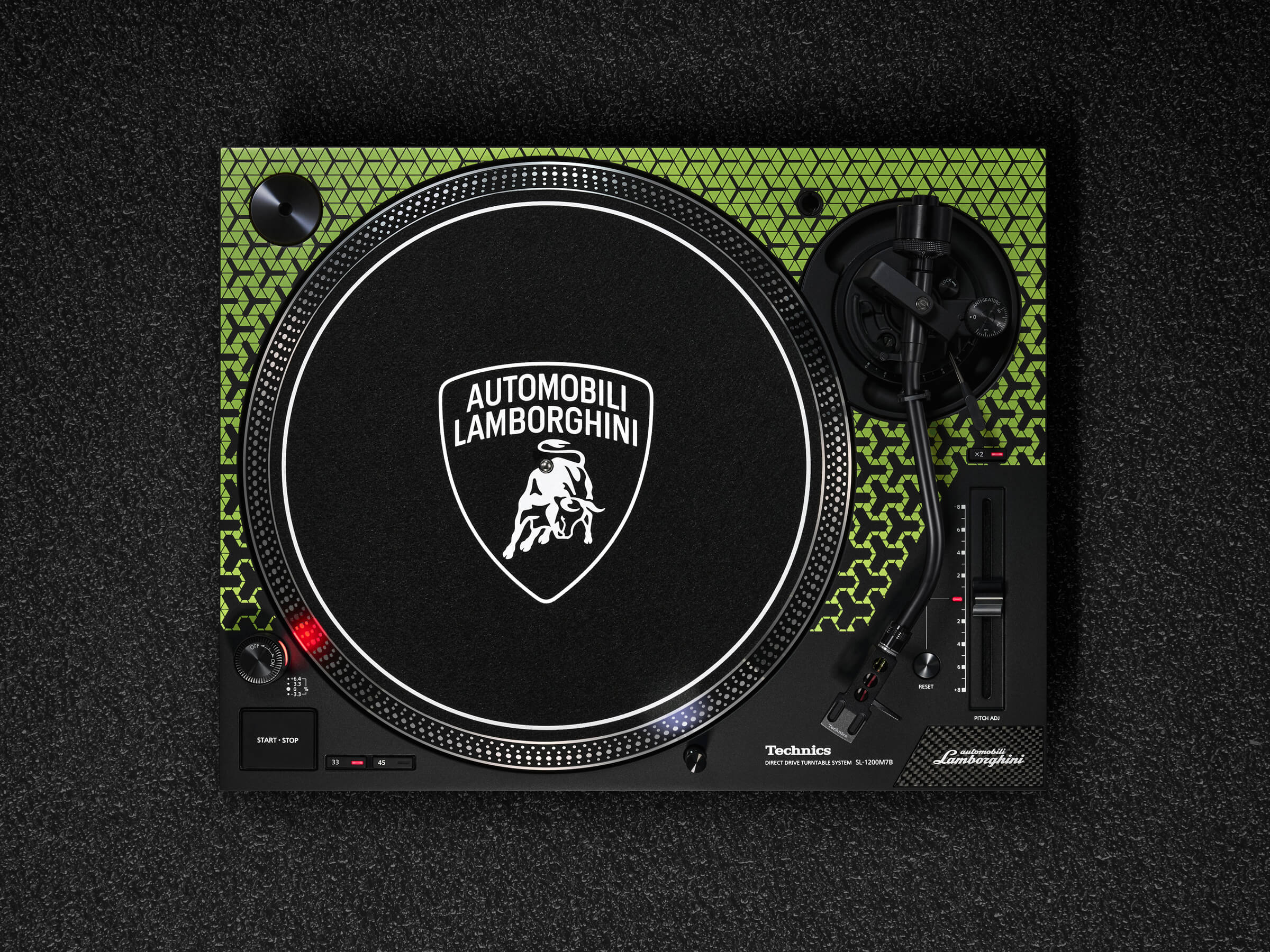 Technics SL-1200M7B Limited Edition Lamborghini Turntable - Professional DJ Vinyl Record Player with High-Torque Direct Drive - Perfect for Clubs, Home Studios & Audiophile Collections
