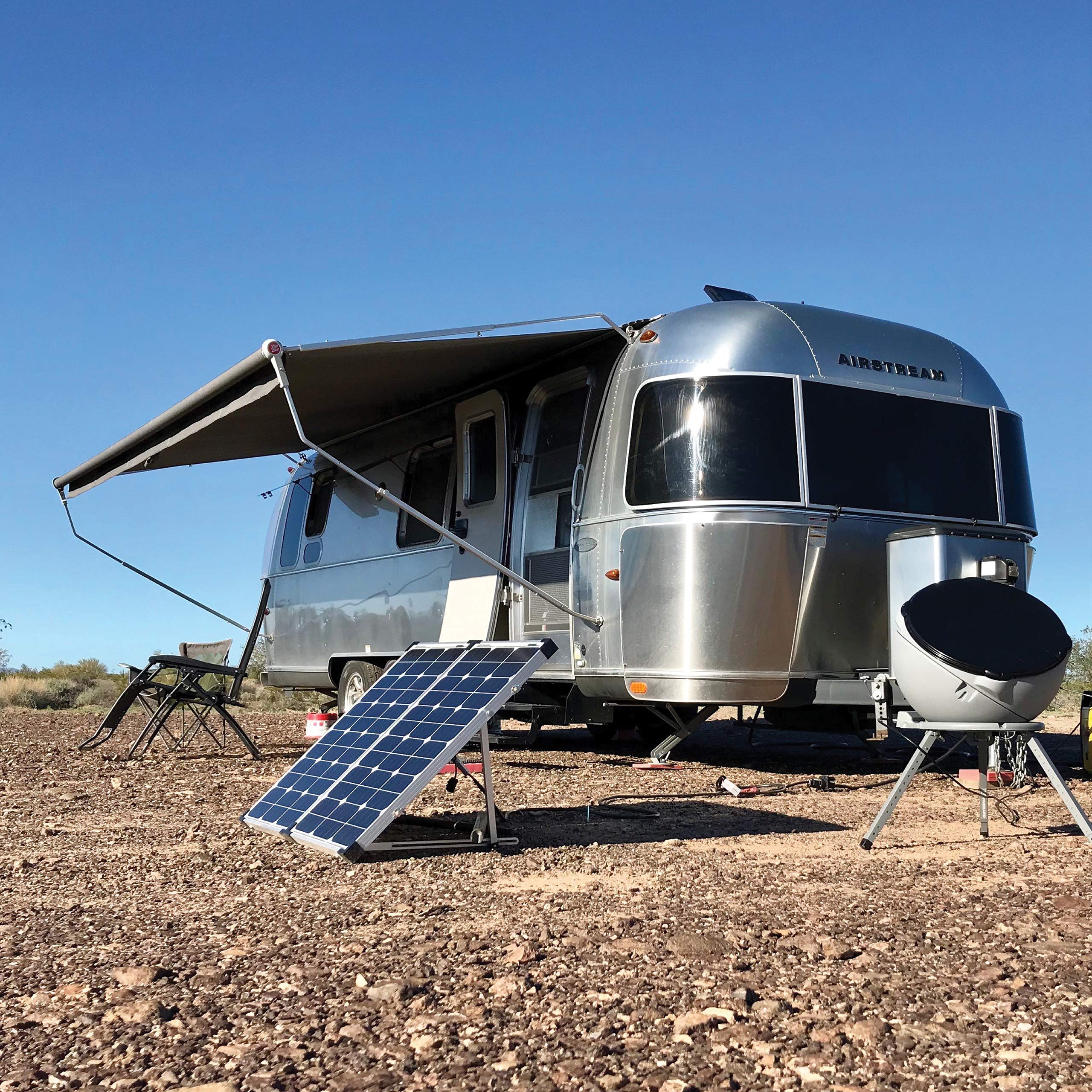 Go Power! GP-PSK-130 130W Portable Folding Solar Panel Kit with 10A Charge Controller - Perfect for RV, Camping, Boating & Off-Grid Power Needs