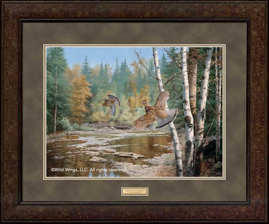 Cascade Crossing Ruffed Grouse GNA Premium Print - High Quality Wildlife Art for Home & Office Decor, Perfect Gift for Bird Lovers & Nature Enthusiasts