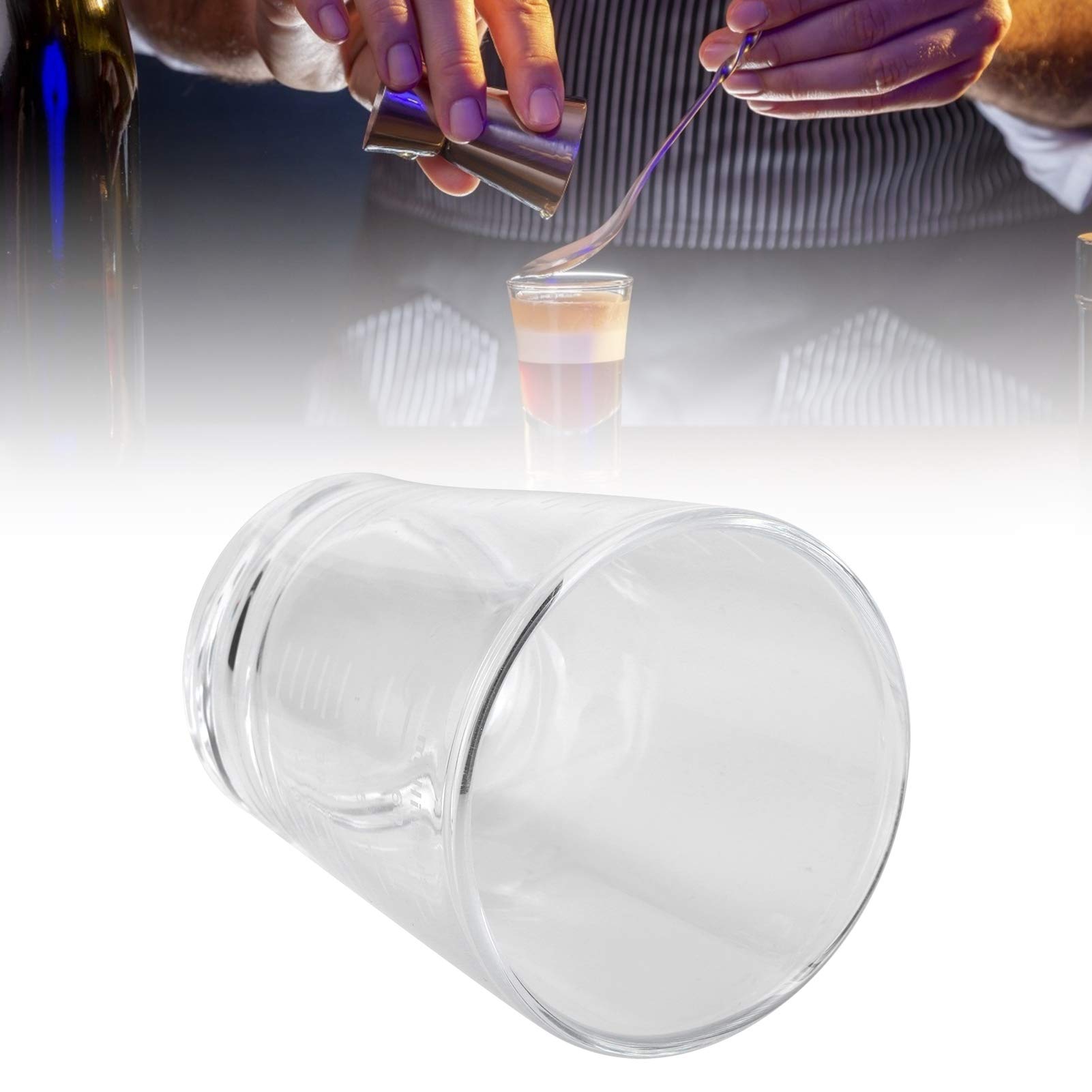 80ml Heat-Resistant Glass Measuring Cup for Coffee & Milk - Perfect for Baristas, Coffee Shops & Home Brewing | Precise Measurement for Espresso, Latte & Cold Brew
