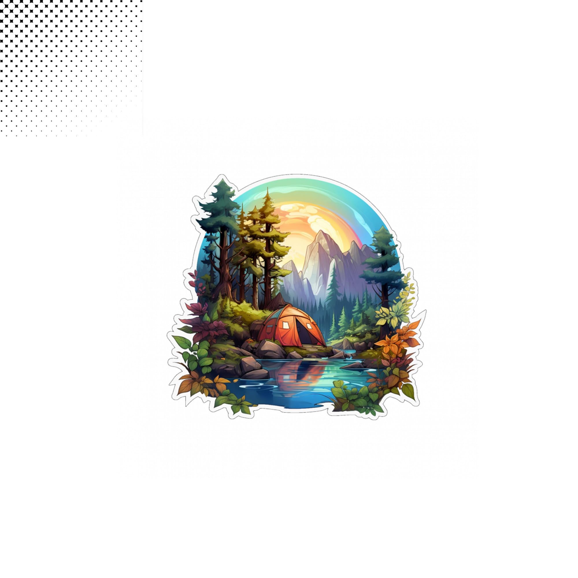 Camping in The Woods Sticker - Waterproof Vinyl Decal for Laptops, Water Bottles & Outdoor Gear - Perfect for Hiking, Backpacking & Nature Lovers