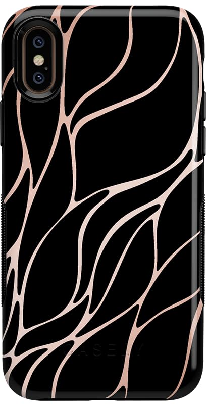 Black and Gold Metallic Waves