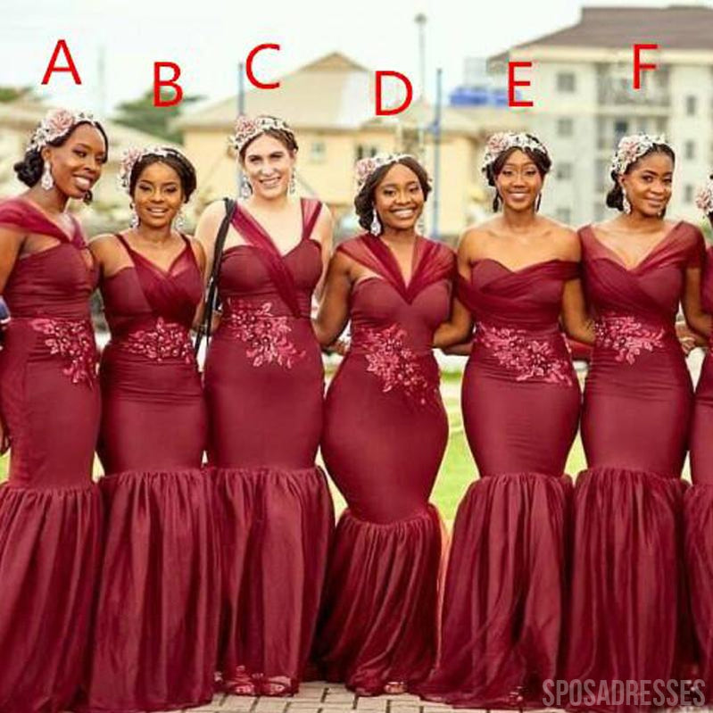 Elegant Mermaid Applique Sleeveless Long Bridesmaid Dress - WG846 | Perfect for Weddings, Prom & Formal Events
