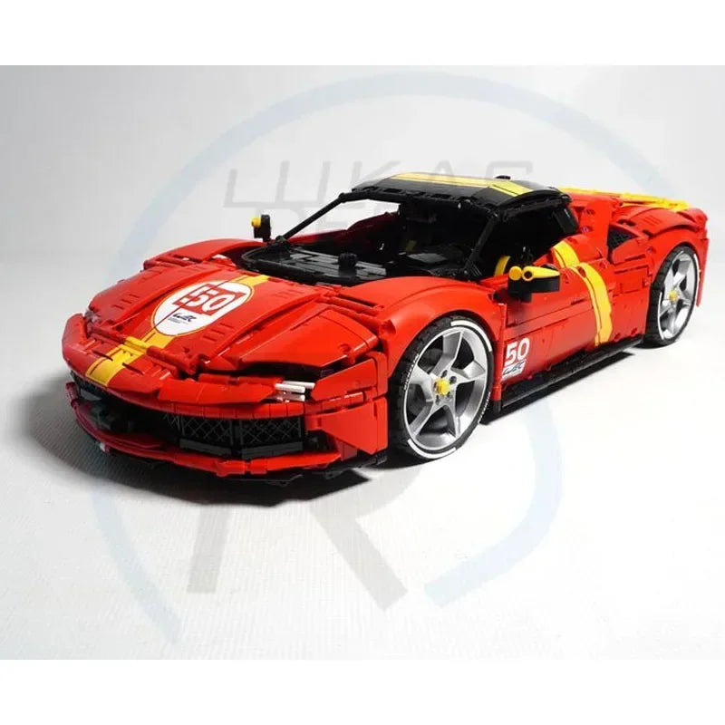 4550PCS MOC 143397 Ferrari SF90 Stradale Version 2.0 1:8 Scale Model Building Blocks Kit - Perfect for Collectors, DIY Enthusiasts & Ferrari Fans | Display, Gift, or Creative Play