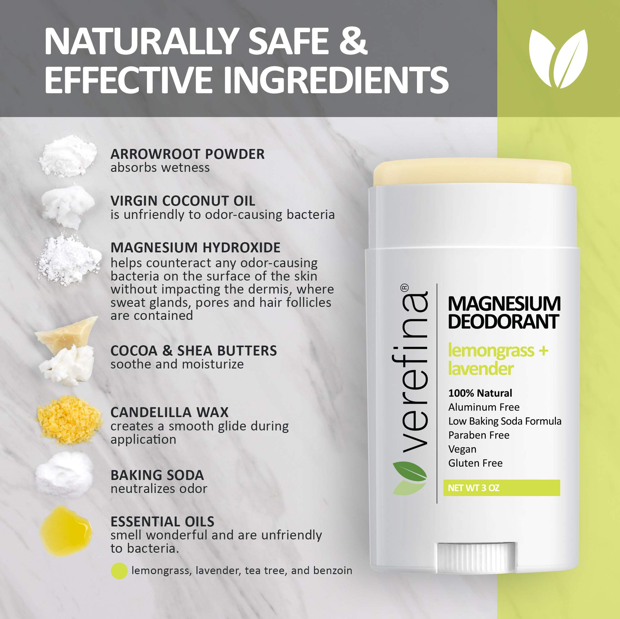 Natural Aluminum Free Deodorant for Men & Women - Hypoallergenic, Vegan, Cruelty-Free & Non-Toxic | Paraben-Free Formula for Sensitive Skin | 3 Oz Stick | Ideal for Daily Use, Gym & Outdoor Activities