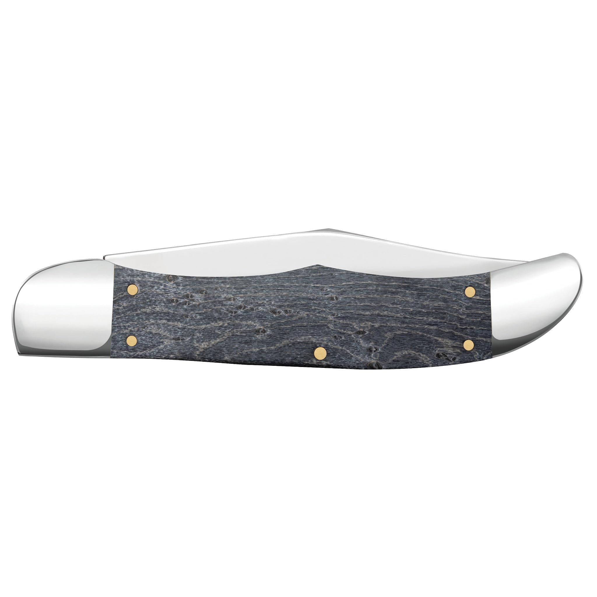 Case Knives Gray Birdseye Maple Smooth Folding Hunter Pocket Knife - Premium Wood Handle Outdoor Camping, Hunting & EDC Gear