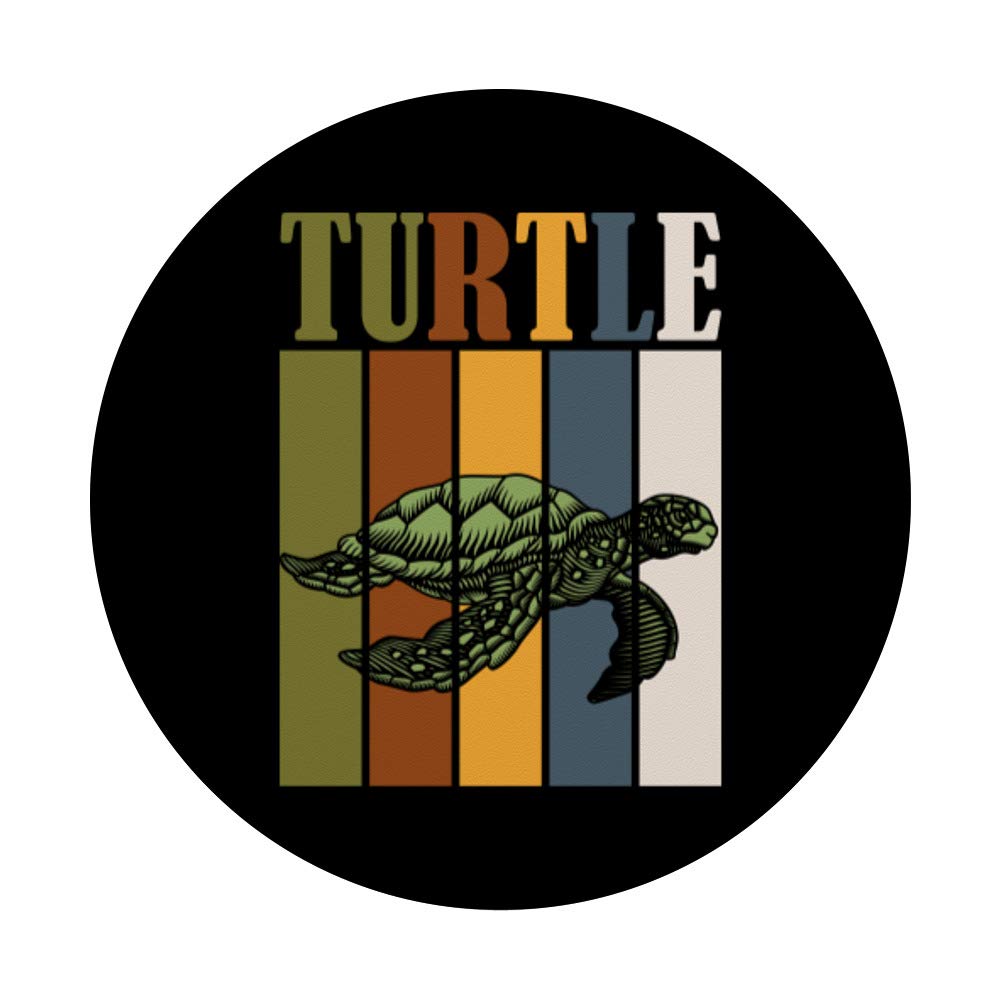 Vintage Turtle Design PopSockets Phone Grip & Stand - Expandable Phone Holder for iPhone, Samsung, Tablets - Perfect for Gaming, Selfies, Video Calls & Hands-Free Viewing