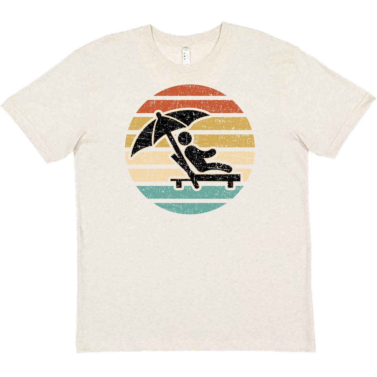 Inktastic Vintage Beach Sunset T-Shirt for Men & Women - Soft Cotton Casual Tee for Vacation, Travel, and Summer Outfits