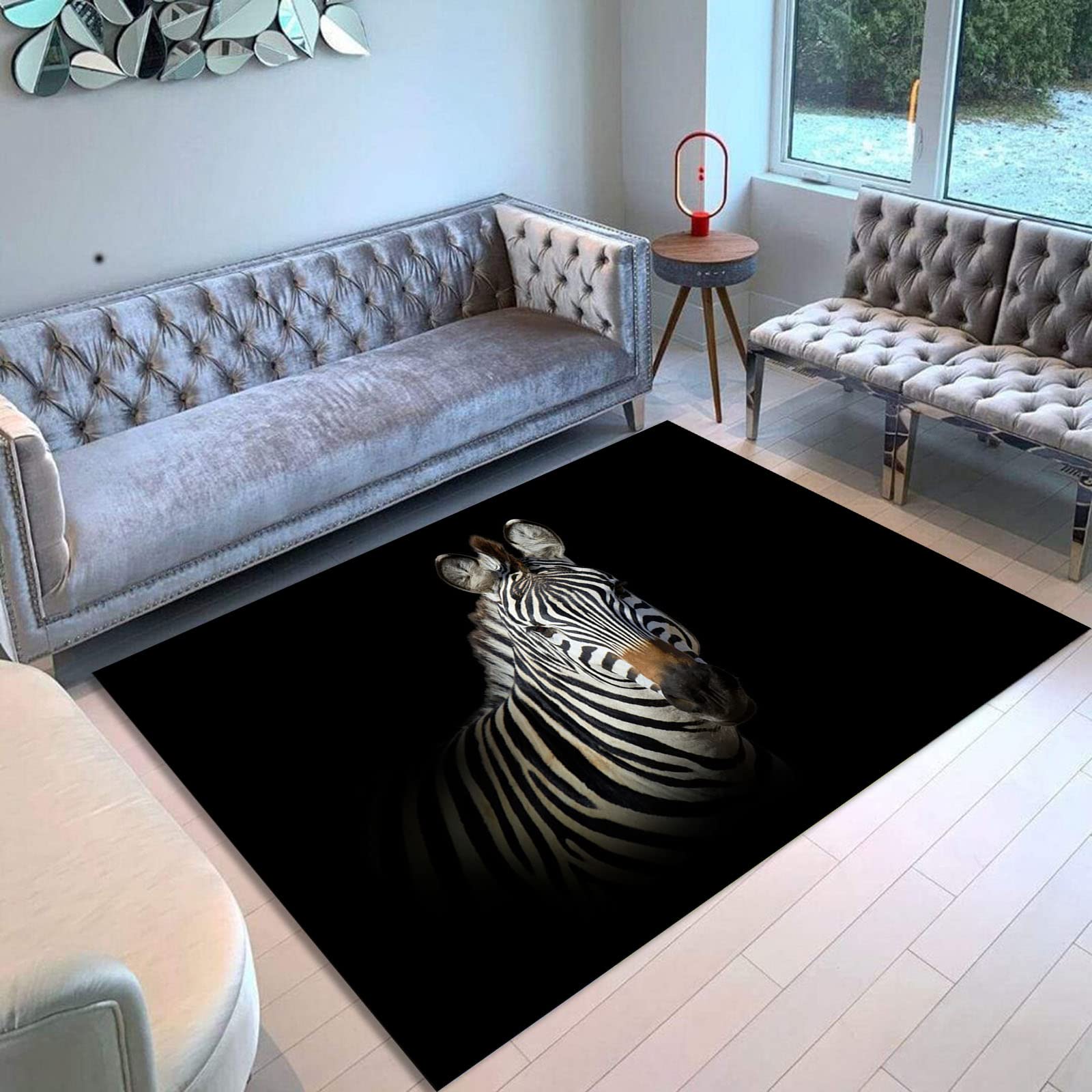 Premium Non-Slip Animal Print Area Rug - Lion & Tiger Design Soft Floor Mat for Living Room, Bedroom, Dining Room & Kitchen Decor (16x24 Inches, 1.3x2 Feet) - Perfect for Home, Office & Pet-Friendly Spaces