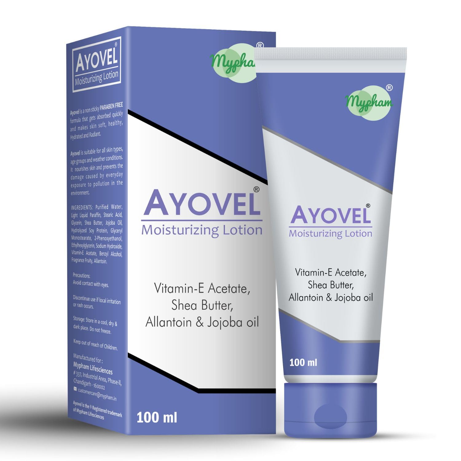 Ayovel Skin Moisturizing Lotion for Winter - Vitamin E Enriched Face & Body Moisturizer for Dry & Oily Skin | Oil-Free, Lightweight Formula for Glowing Skin | 100ml | Perfect for Daily Hydration & Night Care Routine