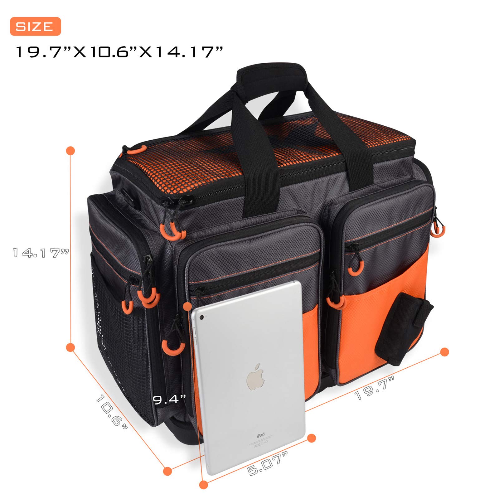 KastKing Waterproof Fishing Gear & Tackle Storage Bags - Saltwater Resistant Durable Tackle Organizer for Saltwater & Freshwater Fishing - Perfect for Boat, Kayak, and Shore Fishing Trips