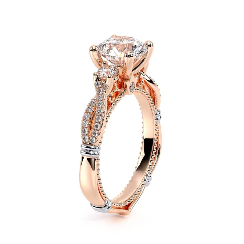 1.35 Carat Vintage 3 Stone Moissanite Engagement Ring for Women - 10K/14K/18K Gold or Platinum Plated Silver - Elegant Wedding, Proposal & Anniversary Jewelry Gift