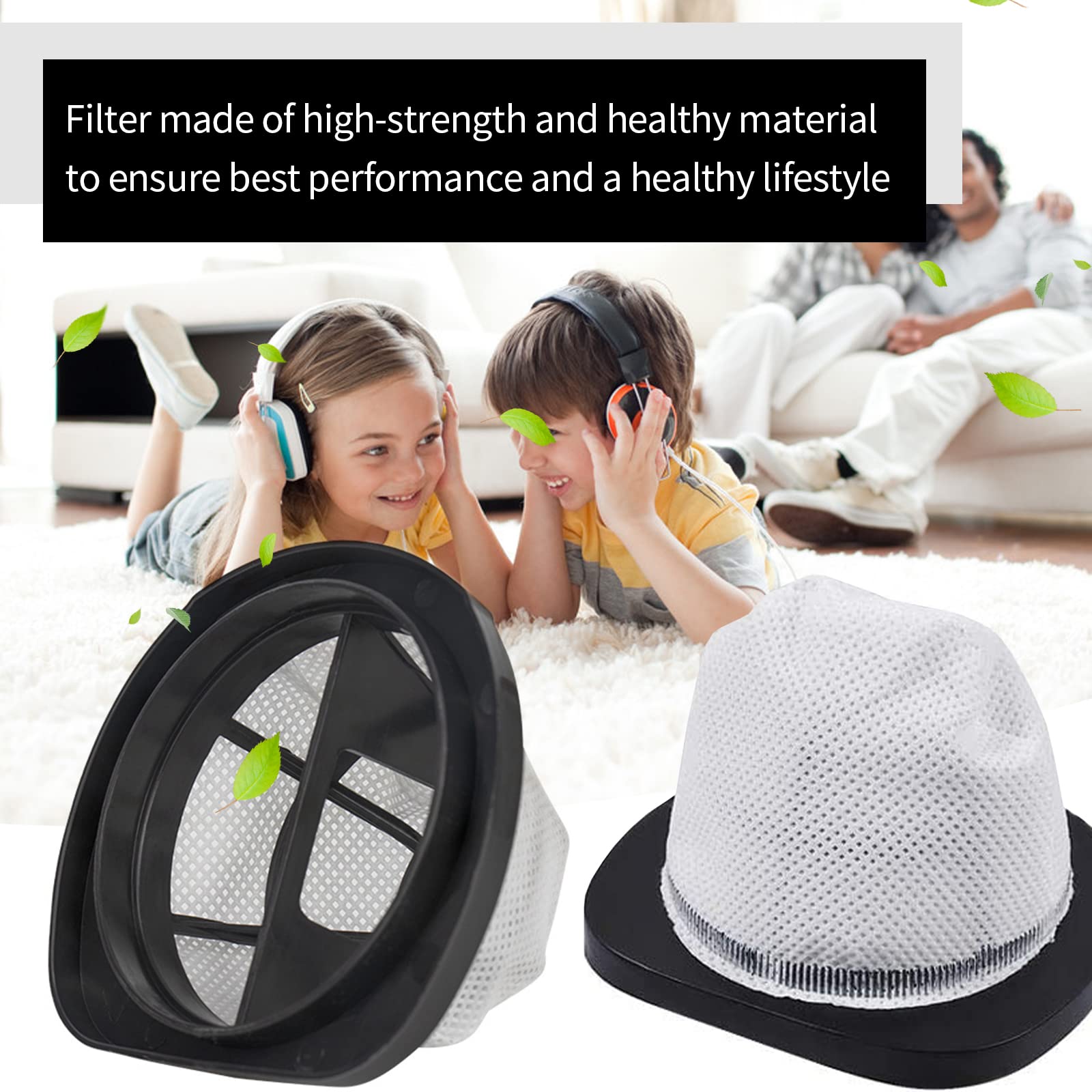 4 Pack Vacuum Filter Replacement for Bissell 3-in-1 Stick Lightweight Vacuum - Compatible with Part 2037423 & 203-7423 - Perfect for Pet Hair, Dust & Allergen Removal in Home Cleaning