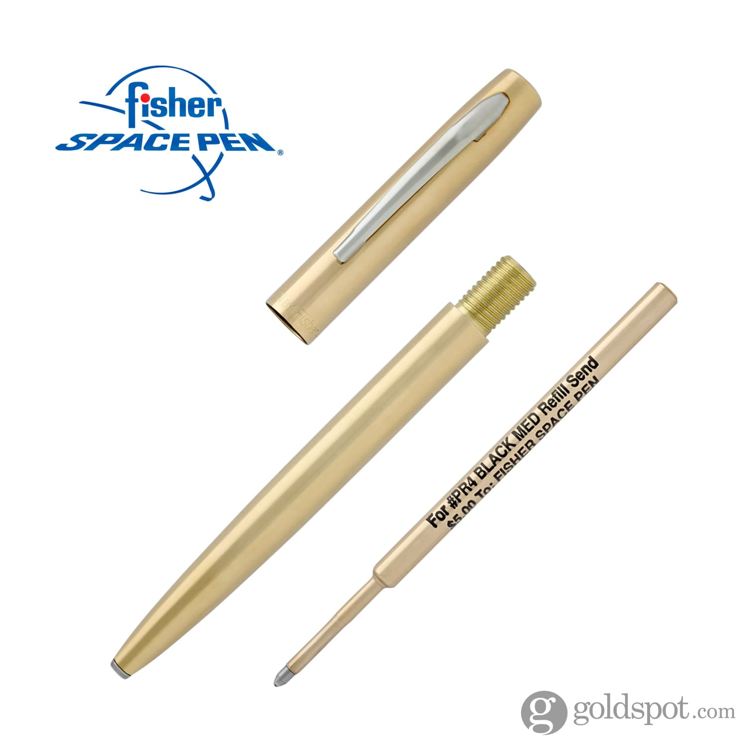 Fisher Space Pen Cap-O-Matic Ballpoint Pen - Raw Brass Finish | Durable & Refillable for Everyday Carry, Office, Travel & Outdoor Adventures