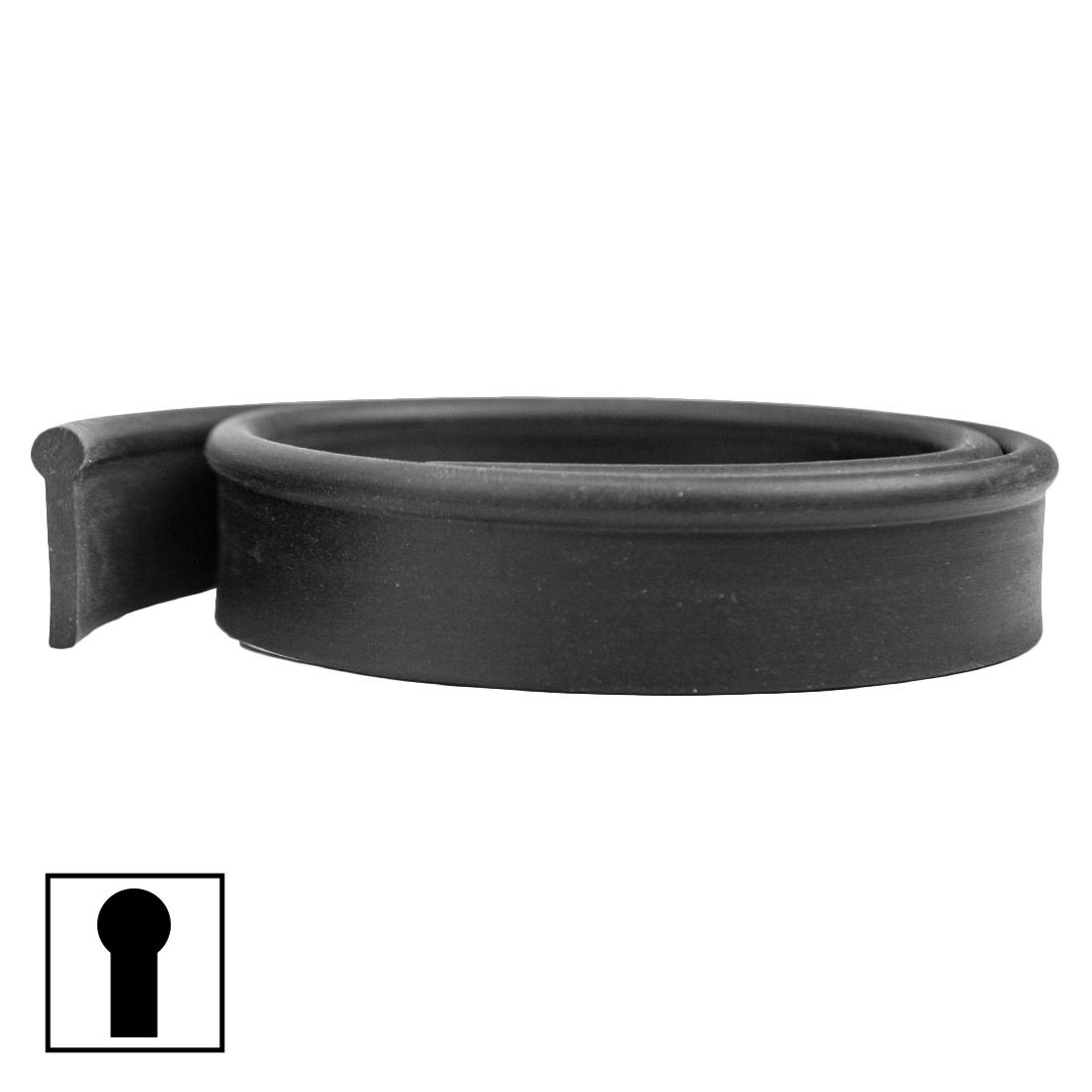 Black Diamond Round Top Squeegee Rubber - Heavy Duty Window Cleaning Tool for Cars, Homes & Offices - Streak-Free Glass Wiper for Shower Doors, Mirrors & Windows