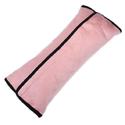 CYBERNOVA Car Seat Belt Shoulder Pad Cover - Soft Comfort Cushion for Kids & Baby Safety - Head Support & Shoulder Protection - Pink (Perfect for Road Trips, Long Drives & Daily Commute)