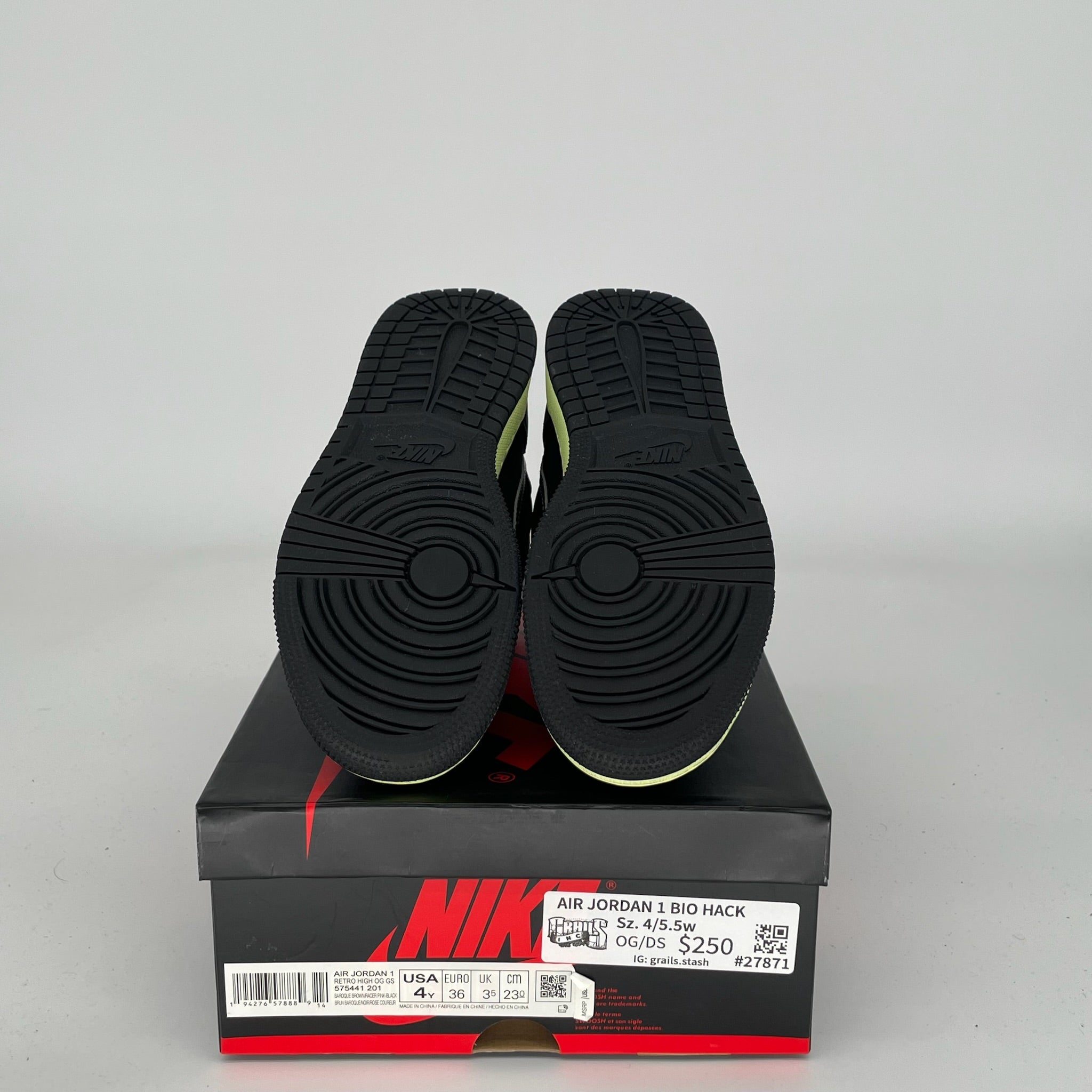 AIR JORDAN 1 BIO HACK Size 4Y Sneakers 575441-201 | Retro Basketball Shoes for Kids | Perfect for School, Sports & Streetwear Fashion