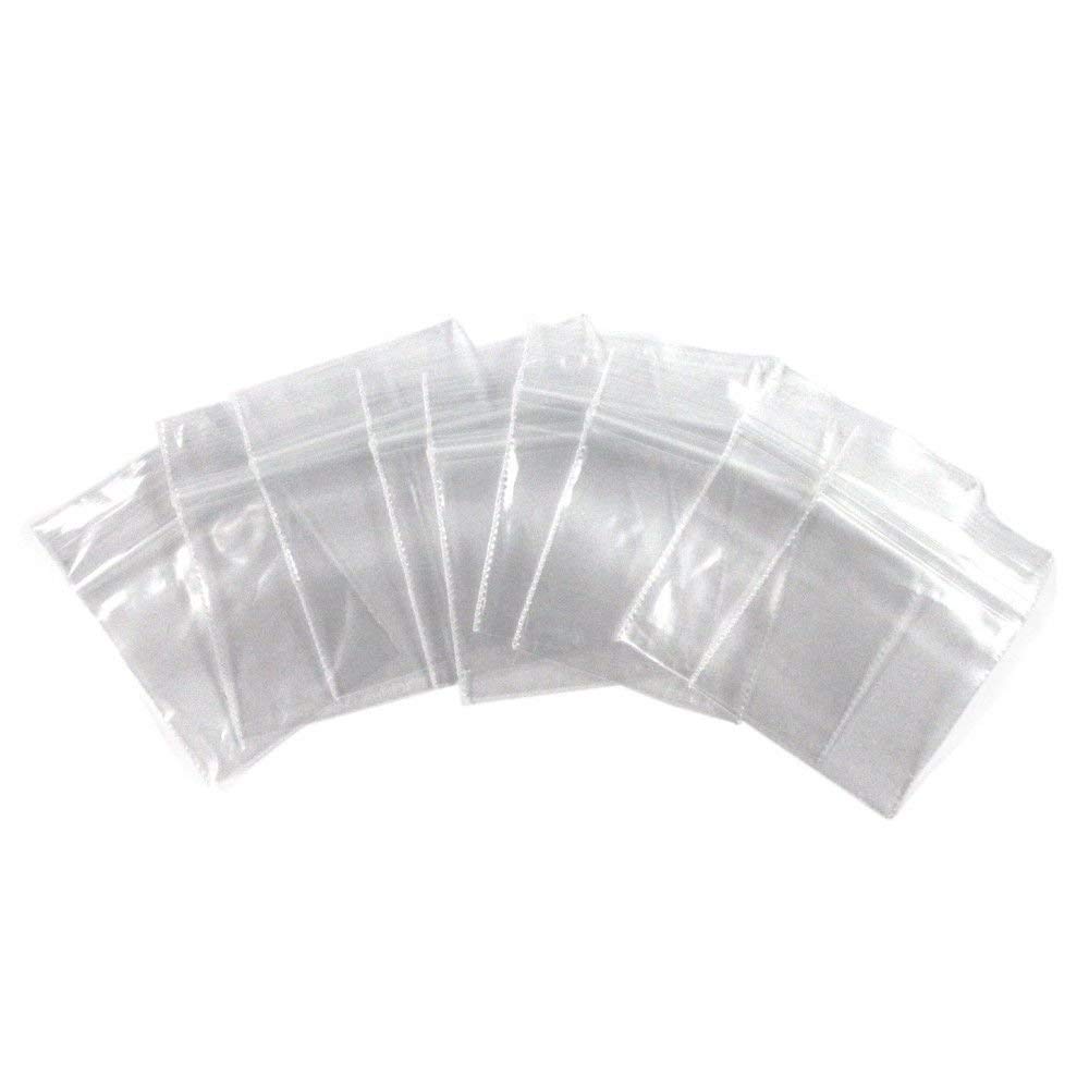 100 Pack Self Locking Plastic Bags - 2mm Thick Heavy Duty Resealable Storage Bags 1.5x1.5 Inches - Multi-Purpose Organizer for Food, Crafts, Office Supplies & Travel Essentials