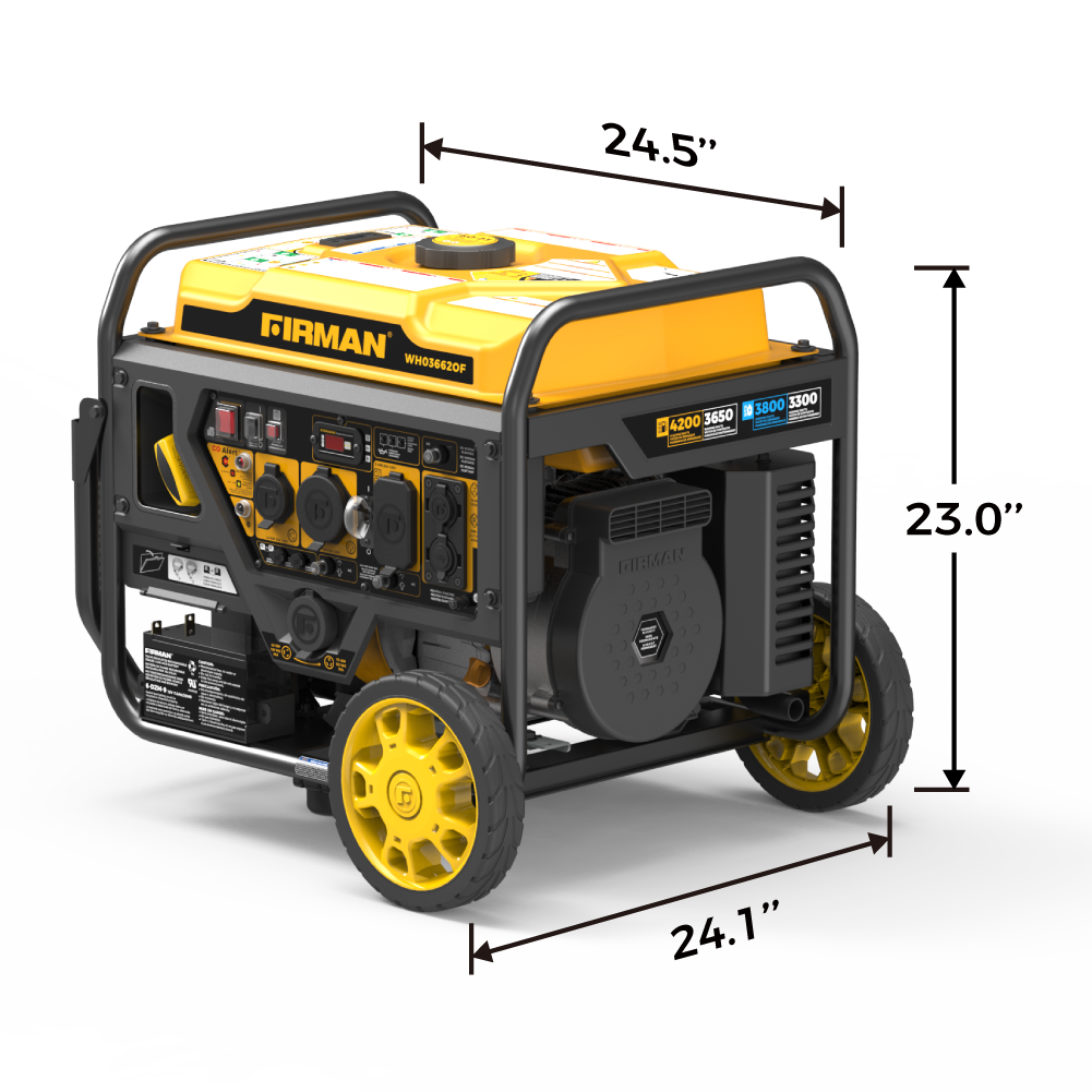 Dual Fuel Open Frame Inverter Generator 4500W with Electric Start & CO Alert - Perfect for Camping, RV Trips, and Emergency Power Backup