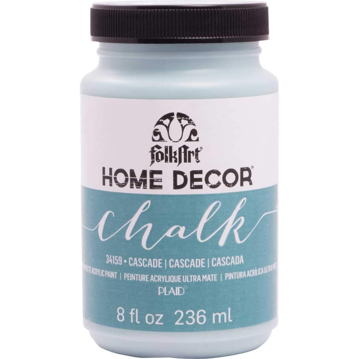 FolkArt Multi-Surface Chalk Paint for Furniture & Crafts - 8 oz (Cascade, 34159) - Perfect for DIY Home Decor, Chalk Painting Projects & Upcycling Furniture