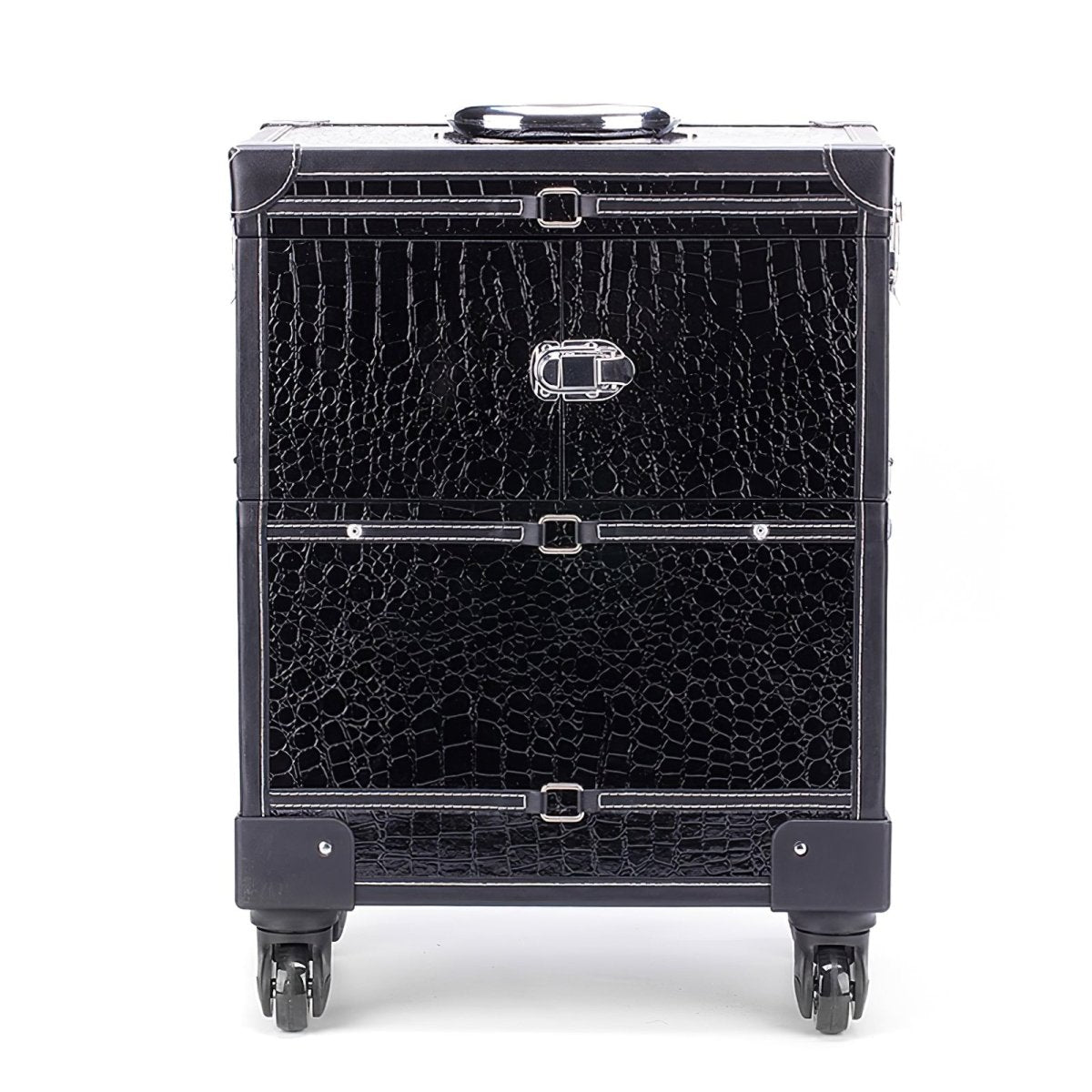 Professional Aluminum Cosmetic Makeup Trolley Case - Portable Beauty Organizer for Makeup Artists & Salon Professionals - Perfect for Travel, Salon Storage & Mobile Makeup Services