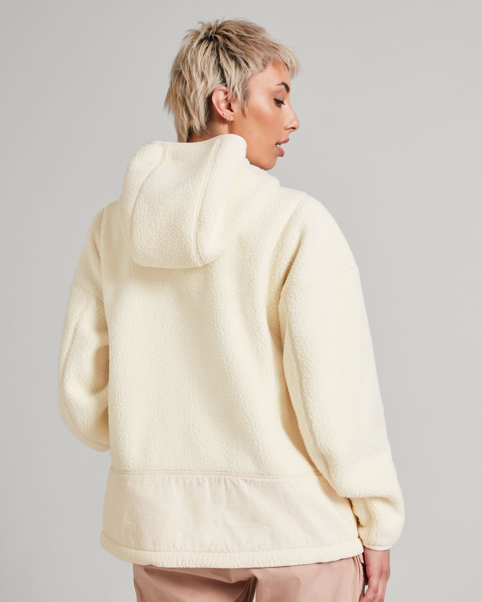 Co Z High Pile Women's Jacket - Soft Fleece Winter Coat, Natural Color, Warm & Cozy Outerwear for Cold Weather | Perfect for Casual Outings, Outdoor Activities & Daily Wear
