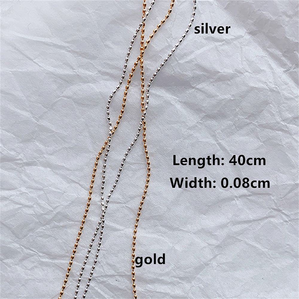 DIY Nail Art Metal Chain - 0.8mm Silver Ball Nail Decorations for Manicure | Professional Nail Accessories for Salon, Party & Special Occasions