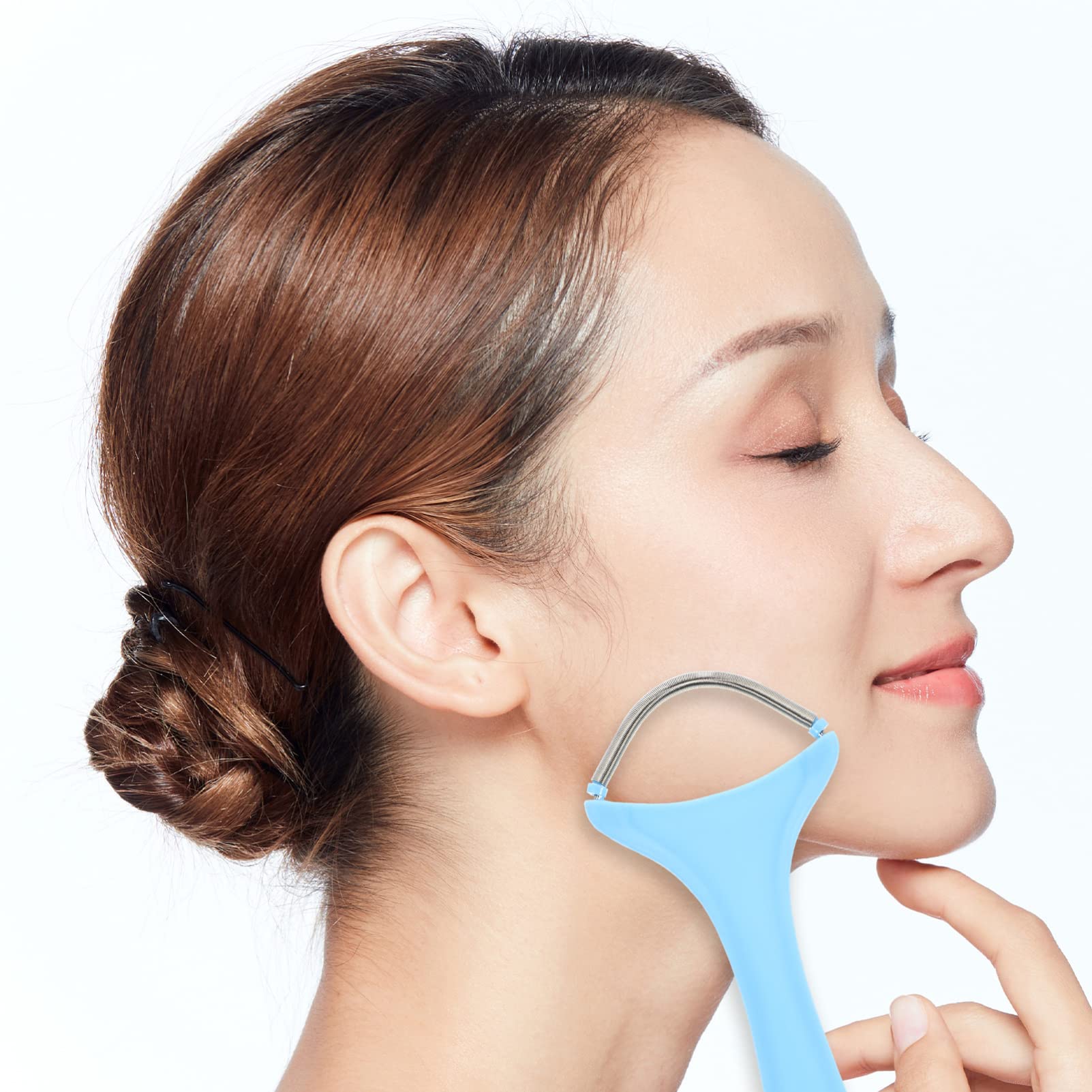Beaupretty Women's Facial Hair Remover & Trimmer - Painless Epilator for Upper Lip, Cheek & Chin Hair - Reusable Hair Removal Device for Smooth Skin - Perfect for Home & Travel Use