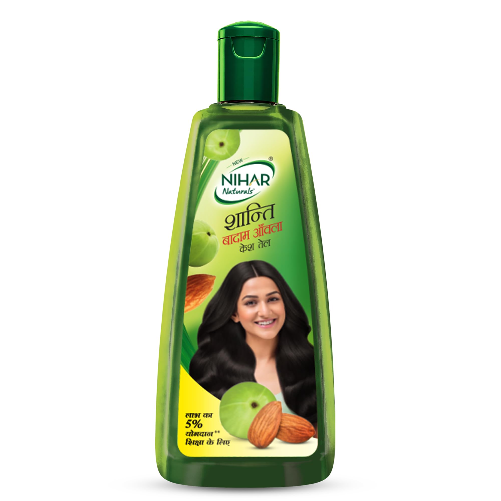 Nihar Naturals Shanti Amla Badam Hair Oil 300ml - Ayurvedic Herbal Treatment for Hair Growth & Dandruff - Perfect for Daily Scalp Massage & Hair Care Routine