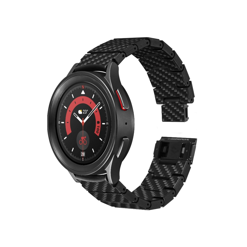 Premium Carbon Fiber Watch Band for Samsung Galaxy Watch 4/5/6 - Lightweight Durable Strap for Men & Women - Perfect for Workouts, Outdoor Activities & Daily Wear