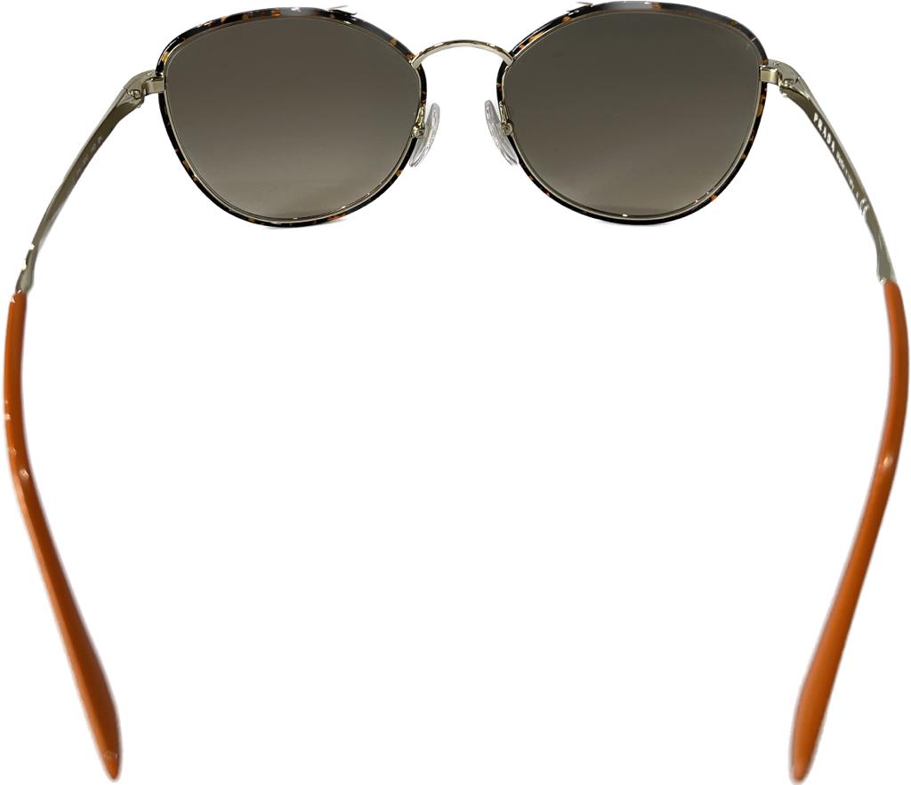 Prada PR63TS 2AU3D0 Tortoiseshell Sunglasses - Brown Cat Eye Frames for Women | UV Protection & Fashion Accessory for Beach, Driving & Outdoor Activities