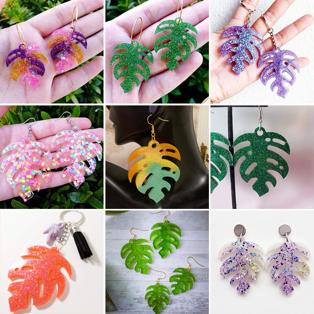 Leaf-Shaped Silicone Earring Molds for Resin Jewelry Making - Medium Size DIY Epoxy Resin Casting Molds for Women's Earrings, Pendants & Crafts - Perfect for Handmade Jewelry, Gifts & Home Decor Projects