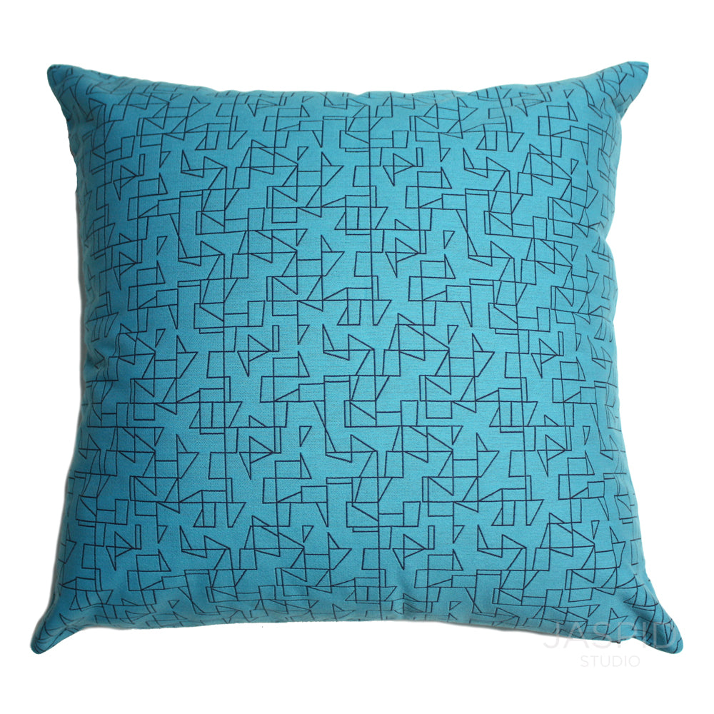 Designtex Draft Cerulean Blue Decorative Throw Pillow - Soft & Stylish Home Decor for Living Room, Bedroom, or Sofa
